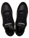 Checked Leather Suede Low Top Sneakers Black - BURBERRY - BALAAN 3
