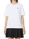 Speedy Fox Patch Comfort Short Sleeve T Shirt White - MAISON KITSUNE - BALAAN 4