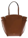 Clovelly Embossed Logo Classic Leather Tote Bag Brown - MULBERRY - BALAAN 2