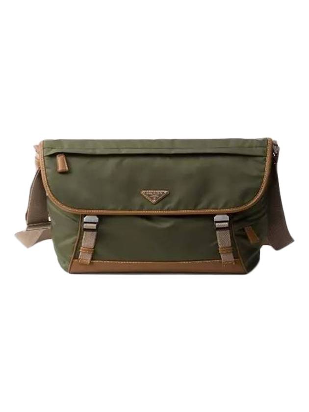 Re-Nylon Leather Shoulder Bag Military Caramel - PRADA - BALAAN 1