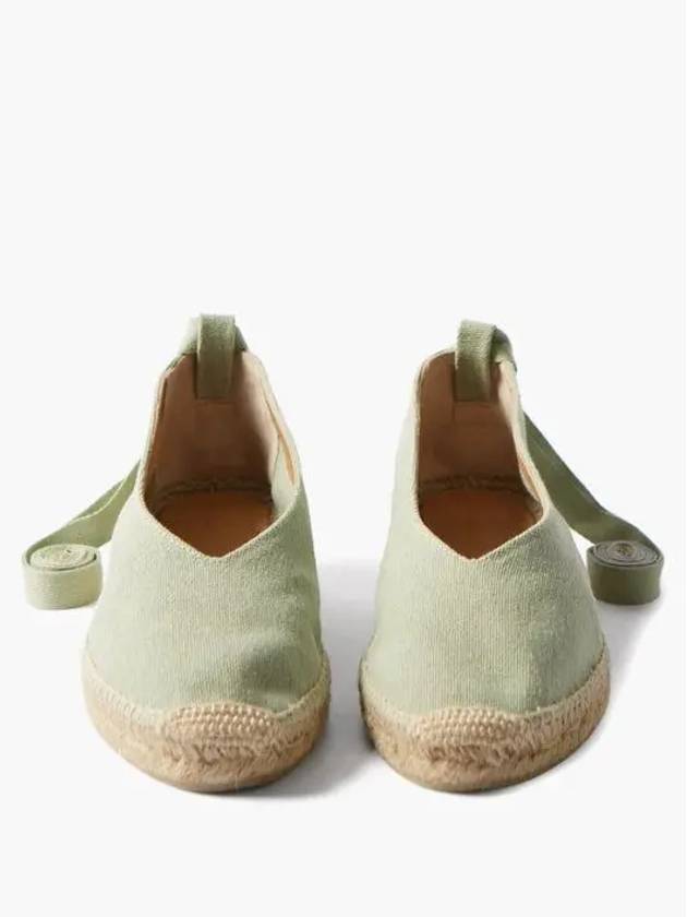 Castaner Gea 20 Canvas Jute Espadrille Loafer Green - CASTANER - BALAAN 3