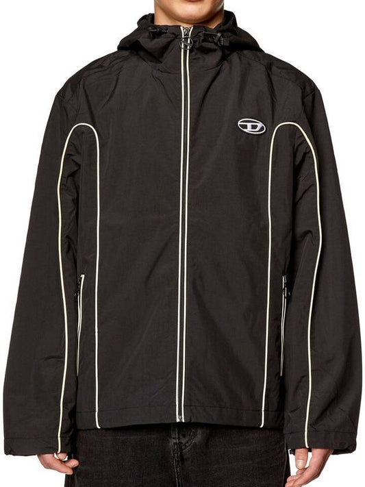 J Hives Contrast Piping Windbreaker Black - DIESEL - BALAAN 2