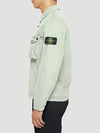 Stone Island Compass Waffen TriButton Pocket Cotton Zipup Shirt Jacket Green - STONE ISLAND - BALAAN 3