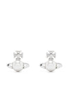 Balvina Pearl Earrings Silver - VIVIENNE WESTWOOD - BALAAN 1