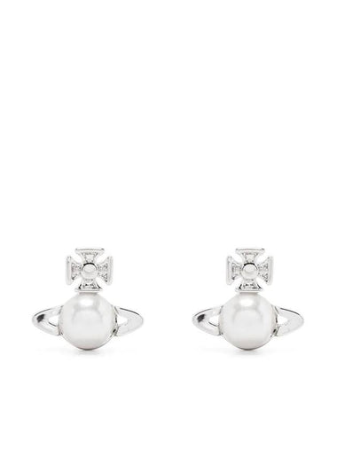 Balvina Pearl Earrings Silver - VIVIENNE WESTWOOD - BALAAN 1