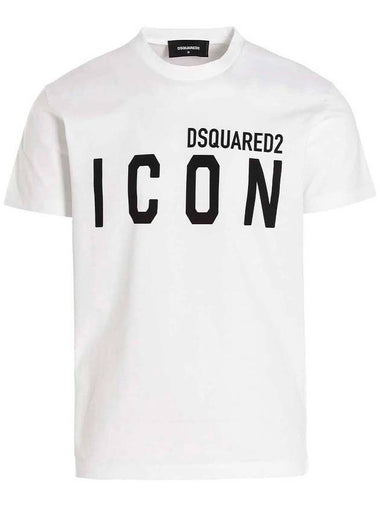 Men's Icon Short Sleeve T-Shirt White - DSQUARED2 - BALAAN 1