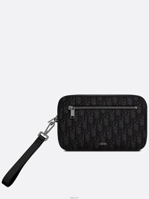 Toiletry Bag Black Dior Oblique - DIOR - BALAAN 1