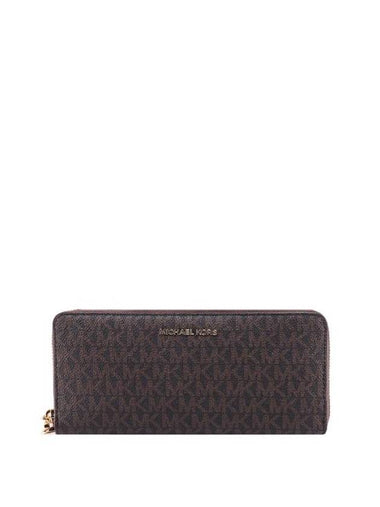 Large Logo Continental Long Wallet Brown - MICHAEL KORS - BALAAN 1