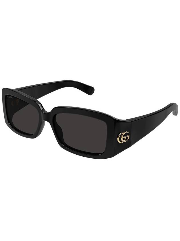 Logo Decorated Rectangle Sunglasses Black - GUCCI - BALAAN 3