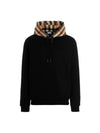 Check Hood Cotton Hoodie Black - BURBERRY - BALAAN 2