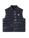 Gui Gui Logo Patch Padded Vest Night Blue - MONCLER - BALAAN 1