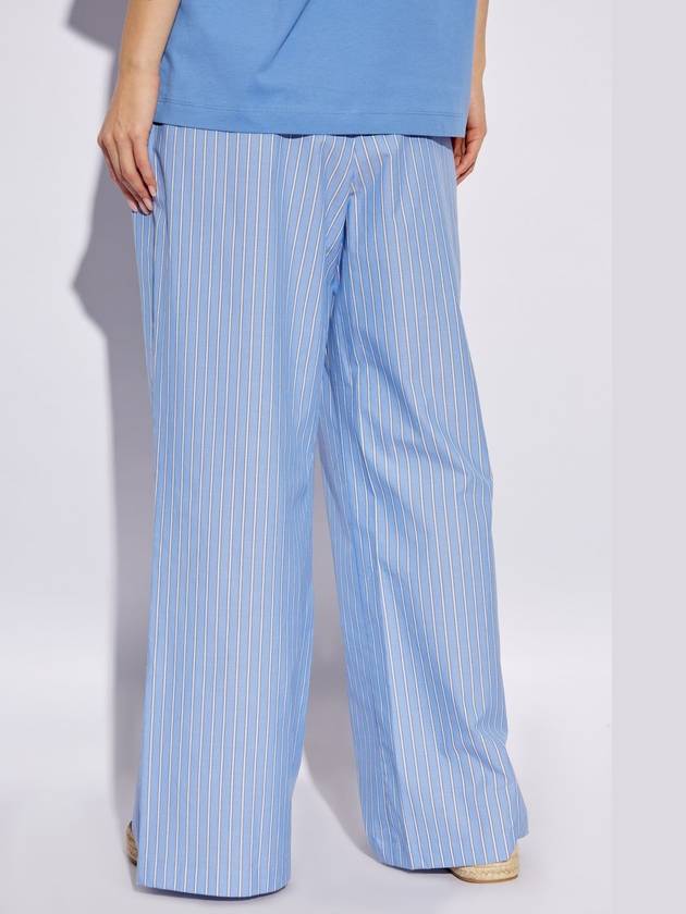 Marni Cotton Trousers With Striped Pattern, Women's, Blue - MARNI - BALAAN 4