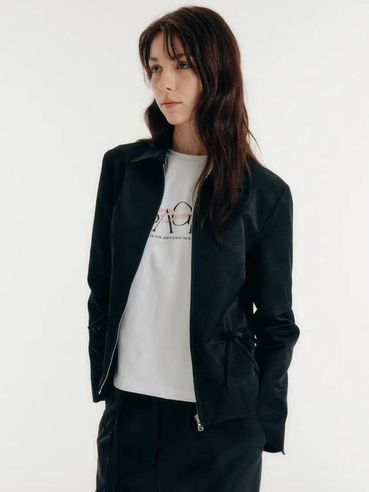 STRING POCKET ZIP UP JACKET BLACK - CLAIR DE SAGE - BALAAN 2