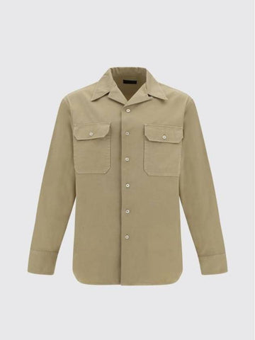 Gorton Long Sleeve Shirt Khaki - PRADA - BALAAN 1