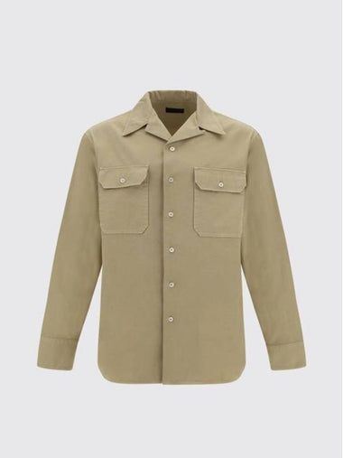 Gorton Long Sleeve Shirt Khaki - PRADA - BALAAN 1