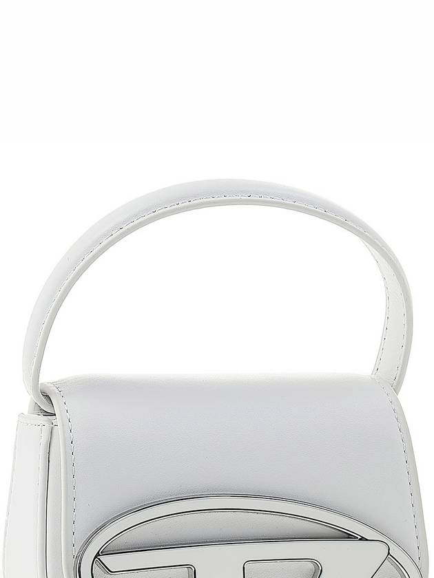 1DR Round Logo Leather Mini Shoulder Bag White - DIESEL - BALAAN 9