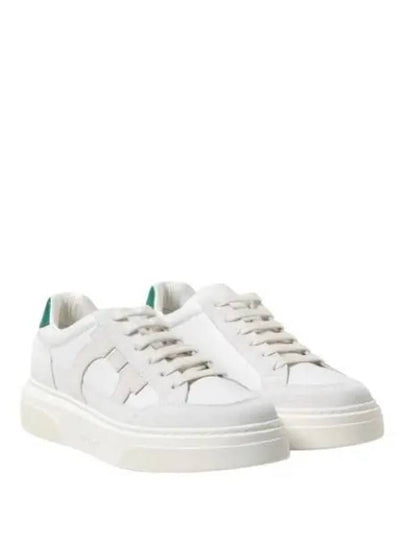 Gancini Outline Low-Top Sneakers White - SALVATORE FERRAGAMO - BALAAN 2