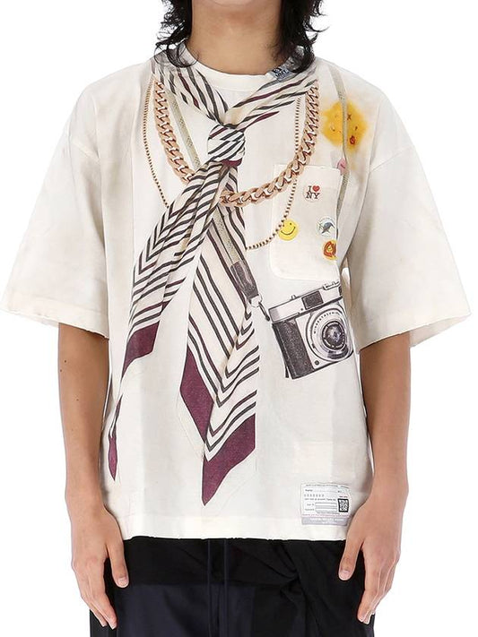 Trompe l'oeil print short sleeve tshirt A10TS671 WHITE - MIHARA YASUHIRO - BALAAN 1