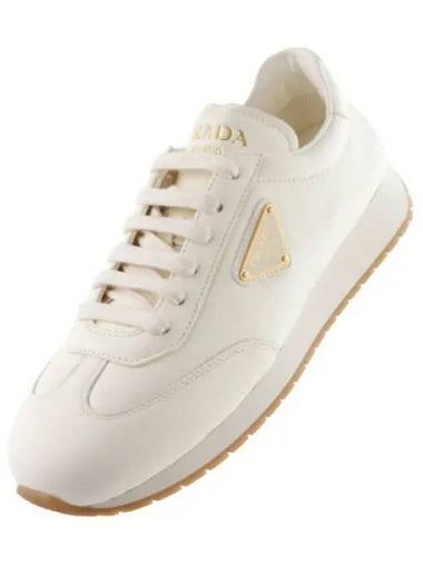 LOGO LEATHER SNEAKERS - PRADA - BALAAN 1