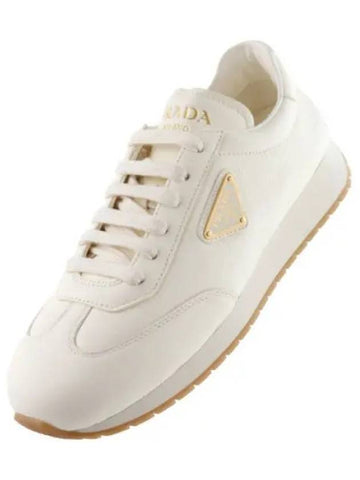 logo leather sneakers women - PRADA - BALAAN 1