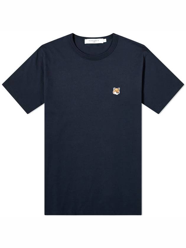 Fox Head Patch Classic Short Sleeve T-Shirt Navy - MAISON KITSUNE - BALAAN 2