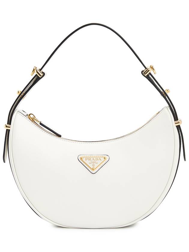 Arque Leather Shoulder Bag White - PRADA - BALAAN 3