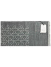 GG Jacquard Pattern Two-Tone Wool Silk Muffle Grey - GUCCI - BALAAN 3