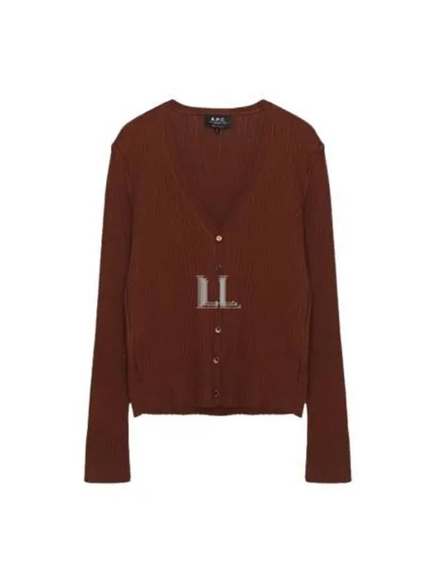 Shanya Cotton Cardigan Burgundy - A.P.C. - BALAAN 2