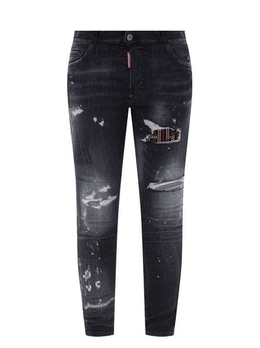 Men's Super Twinky Skinny Jeans Black - DSQUARED2 - BALAAN 1