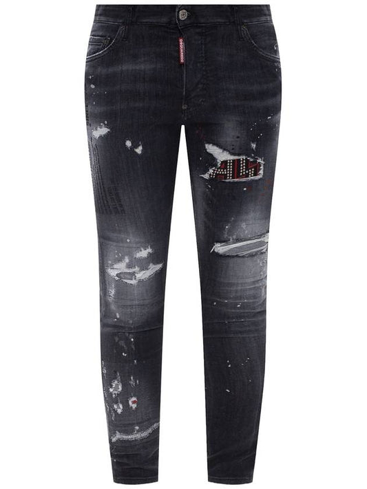 Men's Super Twinkie Skinny Jeans Black - DSQUARED2 - BALAAN.