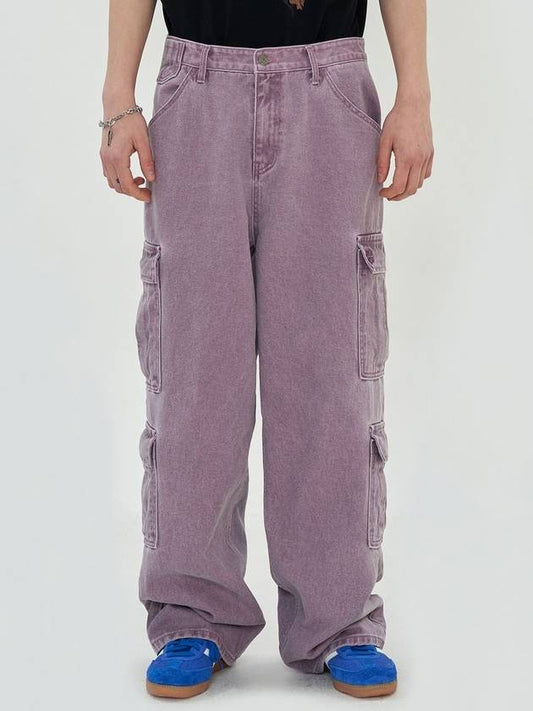Pigment 4 Pocket Cargo Pants Purple - UNALLOYED - BALAAN 2