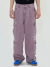 Pigment 4 Pocket Cargo Straight Pants Purple - UNALLOYED - BALAAN 2