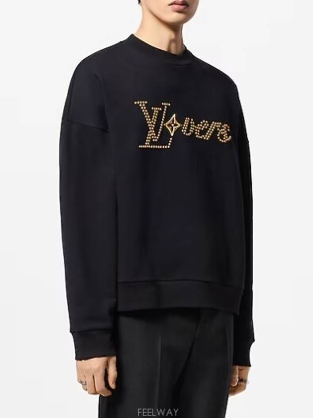 1AFVAQ Cotton Signature Crew Neck Sweatshirt - LOUIS VUITTON - BALAAN 3