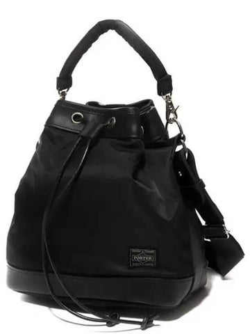 Drawstring Bucket Bag Black - PORTER YOSHIDA - BALAAN 1