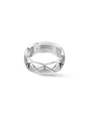 Coco Crush Quilted Motif Small 18K White Gold Ring Silver - CHANEL - BALAAN 3