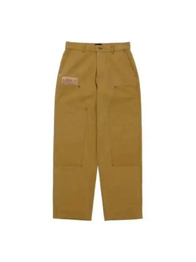 Canvas double knee pants camel - AJOBYAJO - BALAAN 1