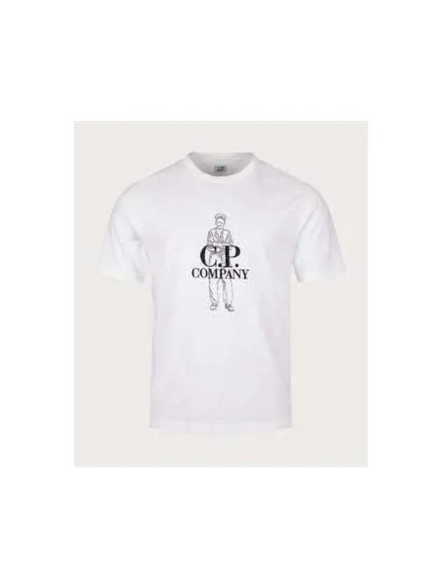 1020 Jersey British Sailor Short Sleeve T-Shirt White - CP COMPANY - BALAAN 2