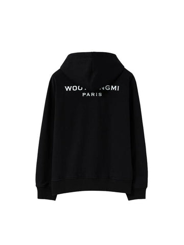 Back Logo Zip-Up Hoodie Black - WOOYOUNGMI - BALAAN 1