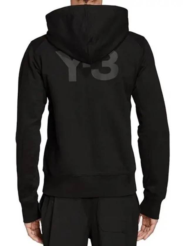 Classic Back Logo Cotton Zip-Up Hoodie Black - Y-3 - BALAAN 5