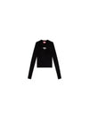 M Valary Ribbed Long Sleeve Knit Top Black - DIESEL - BALAAN 7