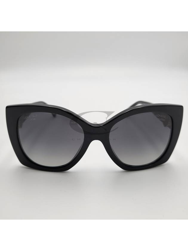 Square Sunglasses Acetate Black Frame Asian Fit - CHANEL - BALAAN 9