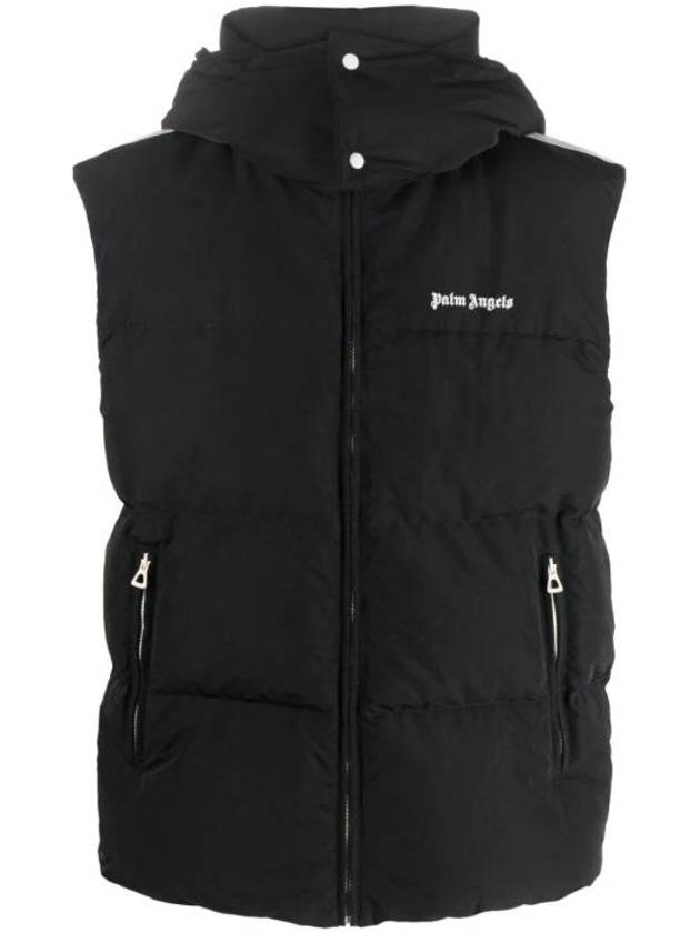 Classic Track Hooded Down Vest Black - PALM ANGELS - BALAAN 4