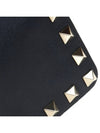 Rockstud Leather Clutch Bag Black - VALENTINO - BALAAN 11