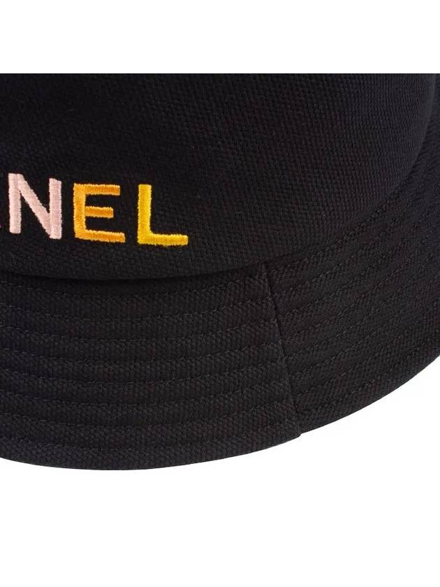 CC embroidered logo bucket hat black AA9703 - CHANEL - BALAAN 4