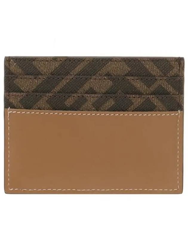 FF square leather card wallet beige - FENDI - BALAAN 4