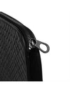 Intrecciato Weaving Zipper Medium Clutch Bag Black - BOTTEGA VENETA - BALAAN 4