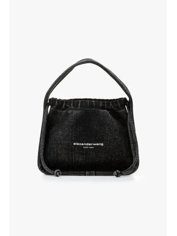 RYAN faded rib knit small bag dark gray - ALEXANDER WANG - BALAAN 1