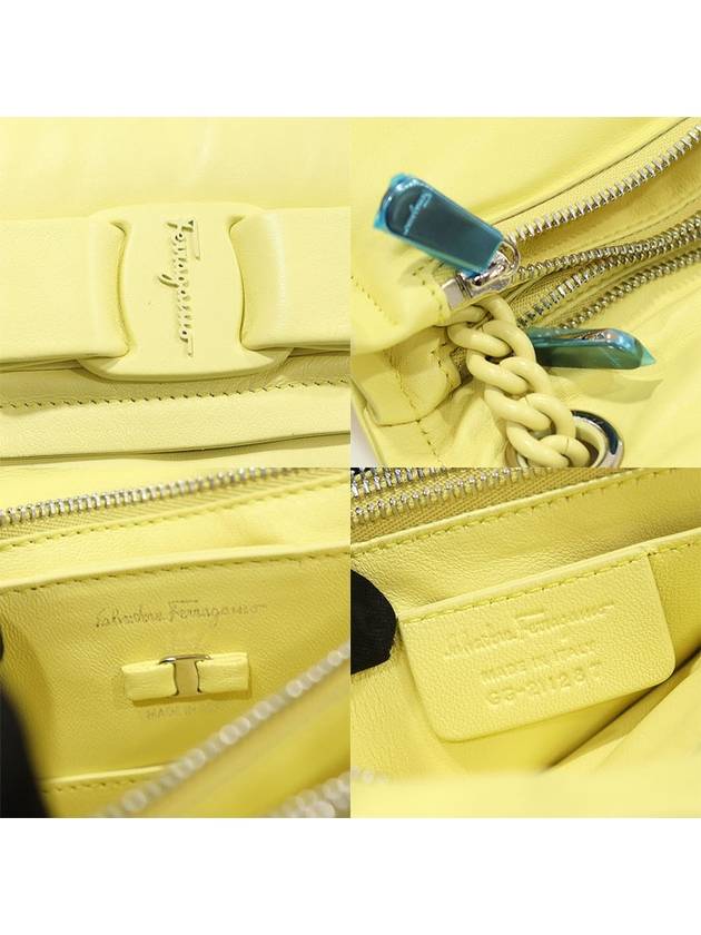 21 I287 Yellow Calfskin Padded Vara Bow Viva Small Shoulder Bag - SALVATORE FERRAGAMO - BALAAN 7