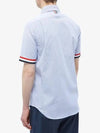 Men's Pincode Armband Short Sleeve Shirt Navy - THOM BROWNE - BALAAN 6