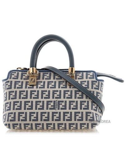 FF Small Fabric Tote Bag Blue - FENDI - BALAAN 2